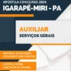 Apostila Auxiliar Serviços Gerais Prefeitura de Igarapé-Miri PA 2024