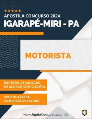 Apostila Motorista Concurso Prefeitura de Igarapé-Miri PA 2024