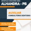 Apostila Auxiliar Consultório Dentário Pref Alhandra PB 2024