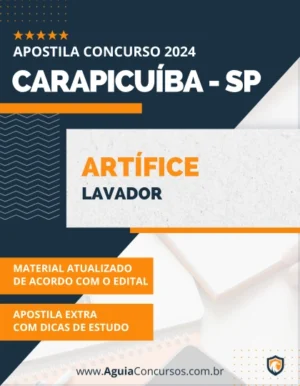 Apostila Artífice Lavador Pref Carapicuíba SP 2024