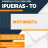 Apostila Motorista Concurso Pref Ipueiras TO 2024