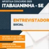 Apostila Entrevistador Social Pref Itabaianinha SE 2025