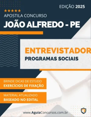 Apostila Entrevistador Programas Sociais Pref João Alfredo PE 2025